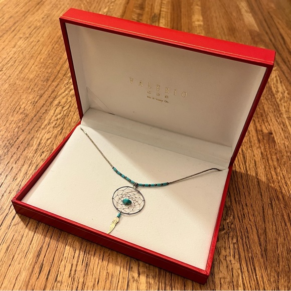 925 Sterling Silver Turquoise Dreamcatcher Necklace - Picture 2 of 10